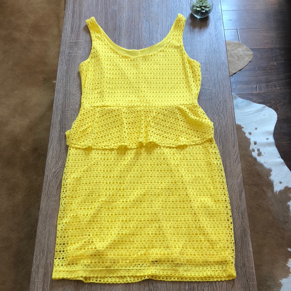 Yellow cocktail dress